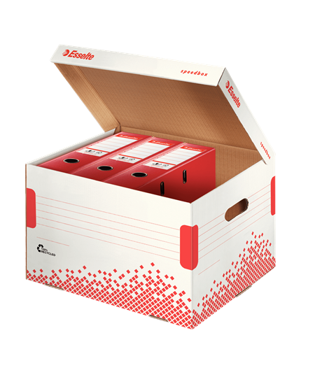 Archyvinė dėžė segtuvams ESSELTE, 392x301x334 mm, balta