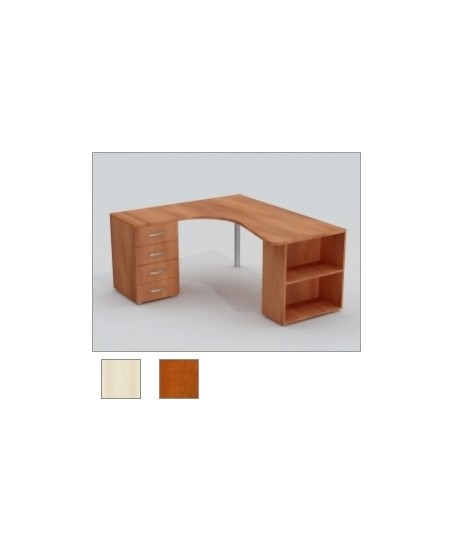 Töölaud K1, kapi ja statsionaarse konteineriga