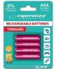 Laetavad patareid ESPERANZA HR03 (AAA), 1000 mAh, 4 tk
