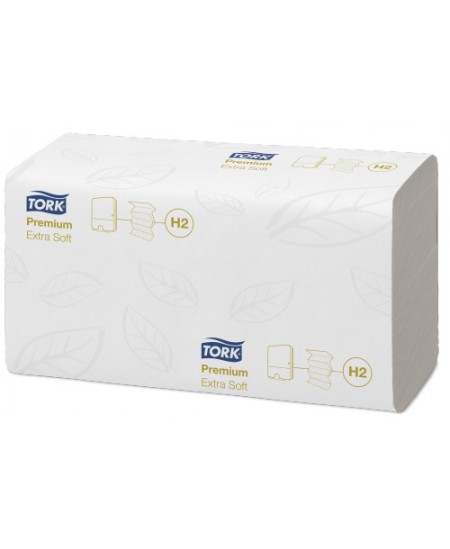Lapiniai popieriniai rankšluosčiai TORK Premium Extra Soft (H2), 100297, W lenk., 100 serv., 1 pak.