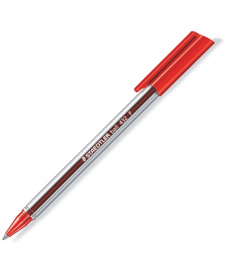 Pastapliiats STAEDTLER OFFICE BALL 432, 0.3 mm, punane