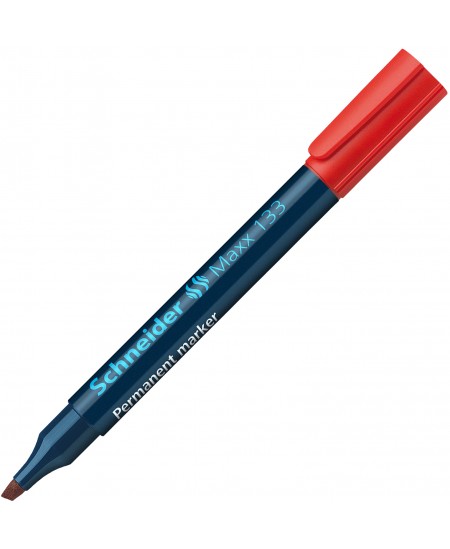 Püsimarker SCHNEIDER Maxx 133, lõigatud ots, 1-4 mm, punane