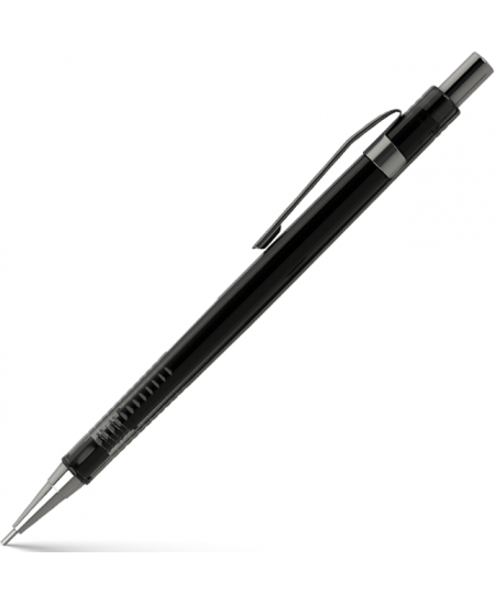 Automatinis pieštukas ERICH KRAUSE Black pointer su grafitų papildymu blisteryje, juodas korpusas, 0,5 mm