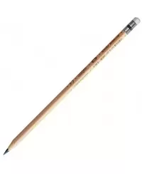 Natūralios medienos pieštukas CRICCO su trintuku, padrožtas, HB