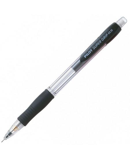 Automatinis pieštukas PILOT Super grip, juodas korpusas, 0,5 mm
