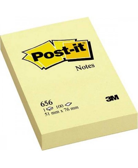 Märkmelehed POST-IT, 51x76 mm, 100 lehte, kollased