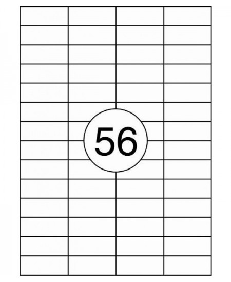 Etiketikleebised RILLPRINT 52,5x21,2 mm, A4, 56 kleebist lehel, 100 lehte