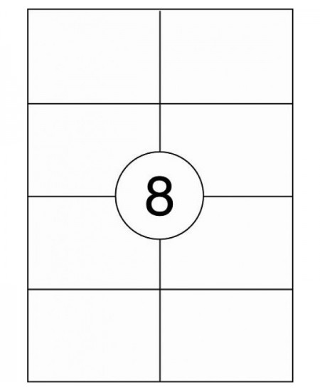 Etiketikleebised RILLPRINT 105x74 mm, A4, 8 kleebist lehel, 100 lehte