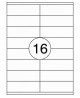 Etiketikleebised RILLPRINT 105x35 mm, A4, 16 kleebist lehel, 100 lehte
