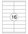 Etiketikleebised RILLPRINT 105x35 mm, A4, 16 kleebist lehel, 100 lehte