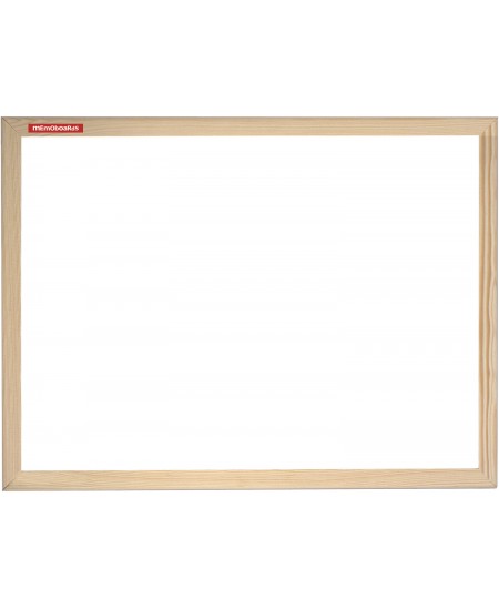 Balta magnetinė lenta MEMOBOARDS 90x120 cm, mediniu rėmu