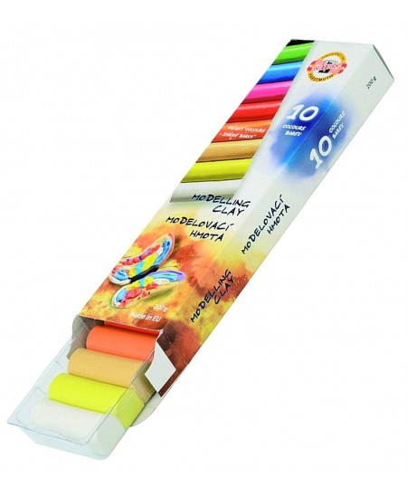 Plastilinas KOH-I-NOOR, ryškių spalvų, 10 spalvų