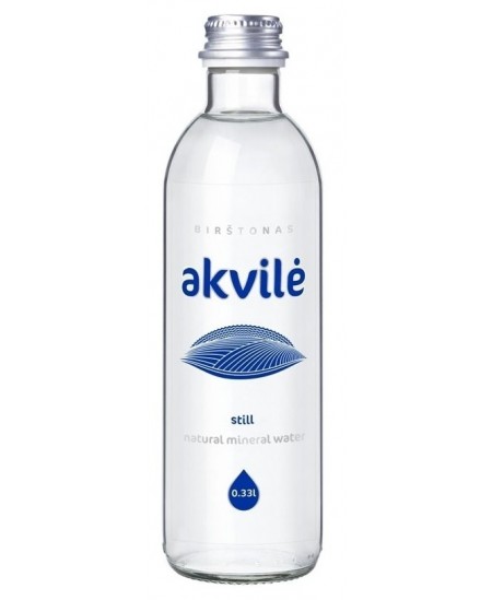 Mineralinis vanduo AKVILĖ, 330 ml, stikle, negazuotas