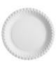 Ühekordsed pabertaldrikud, 18 cm, valged, 100 tk