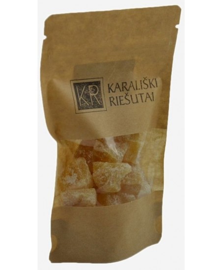 Suhkrustatud ingverikuubikud Karališki riešutai, 100 g
