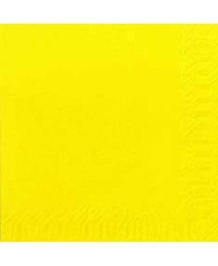Stalo servetėlės LENEK, geltonos spalvos, 1 sluoksnio, 24x24 cm, 400 vnt.