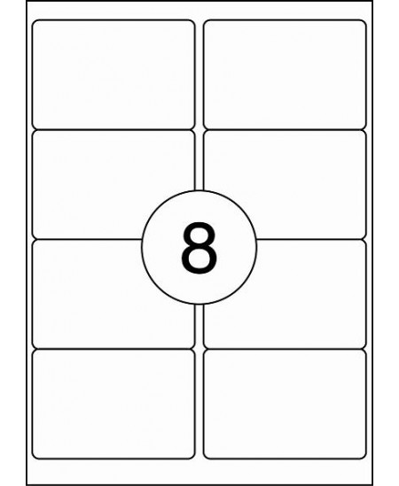 Etiketikleebised RILLPRINT 99,1x67,7 mm, A4, 8 kleebist lehel, 100 lehte