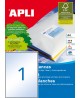 Läbipaistvad etiketikleebised APLI, 210x297 mm, A4, 1 kleebis lehel, 20 lehte