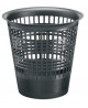 Prügikast 12l, perforeeritud plastikust, must