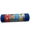 Prügikotid, 120 liitrit, rullis 10 tk, paksus 20 µm, LDPE, sinine.