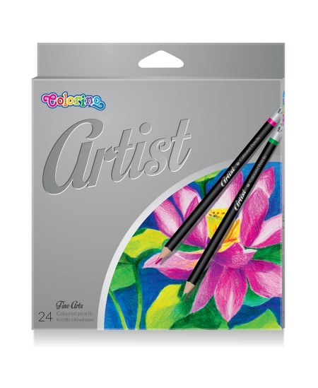 Spalvoti pieštukai COLORINO Artist, 24 spalvų