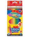 Värvilised pliiatsid COLORINO, kolmnurksed, 12 värvi