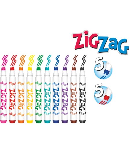 Viltpliiatsid COLORINO Zig Zag, 10 värvi