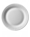 Ühekordsed pabertaldrikud, 15 cm, valged, 100 tk
