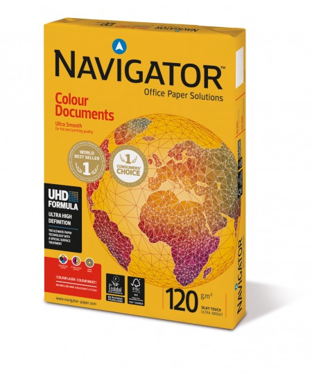 Popierius NAVIGATOR Colour Documents, 120 g/m2, A4, 250 lapų