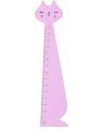 Laste joonlaud FIORELLO, roosa kass, 15 cm