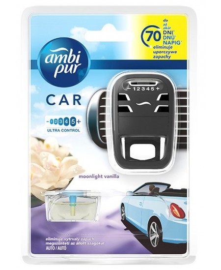 Auto õhuvärskendaja AMBI PUR Car Moonlight Vanilla, 7 ml