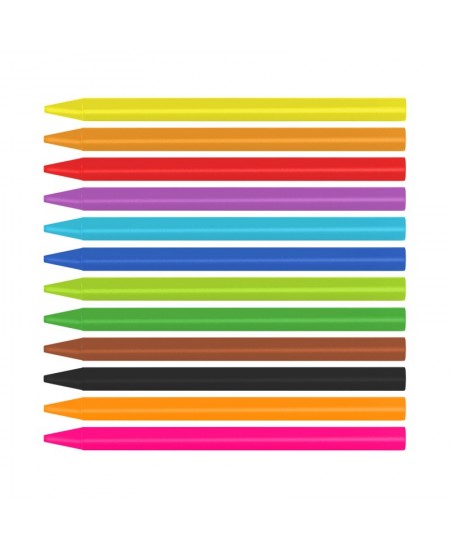 Plastikust värvilised kriidid MILAN, 12 värvi