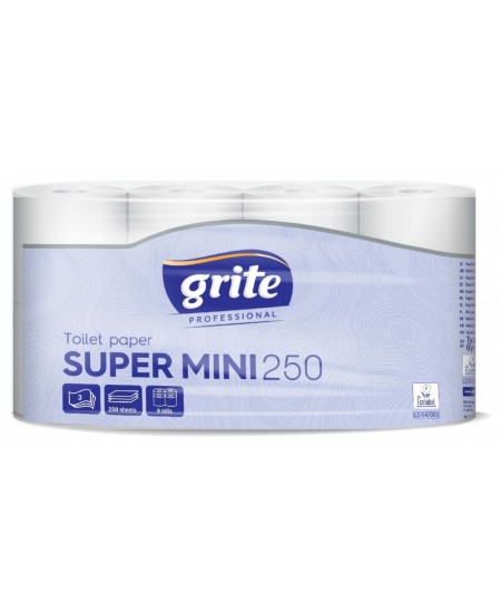 Buitinis tualetinis popierius GRITE Super Mini 250, 8 ritiniai