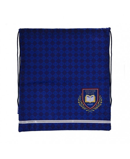 Maišelis sportinei aprangai SMART SB-01 School Club, 40,5 x 36 cm, tamsiai mėlyna sp.