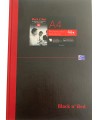 Märkmik OXFORD Black n´Red järjehoidjaga, A4, 96 lehte, jooneline, must