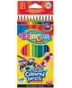 Värvilised pliiatsid COLORINO, akvarellitav pintsliga, 12 värvi
