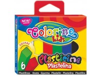 Plastilinas COLORINO, kvadratinis, 6 spalvų