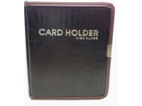 Vizitinių kortelių albumas HEETON, 80 kortelių, dirbtinė oda, rudas