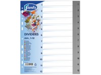 Skiriamieji lapai FOROFIS, 1-12, spalvoti, A4+