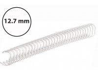 Metalinės įrišimo spiralės, 12,7mm (1/2\"), 100vnt., baltos sp.