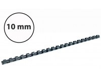 Plastikinės įrišimo spiralės, 10mm, 100vnt, juodos sp.