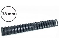 Plastikinės įrišimo spiralės, 38mm, 50vnt, juodos sp.