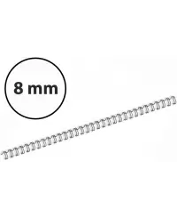 Metalinės įrišimo spiralės, 8 mm (5/16\"), 100vnt., juodos sp.