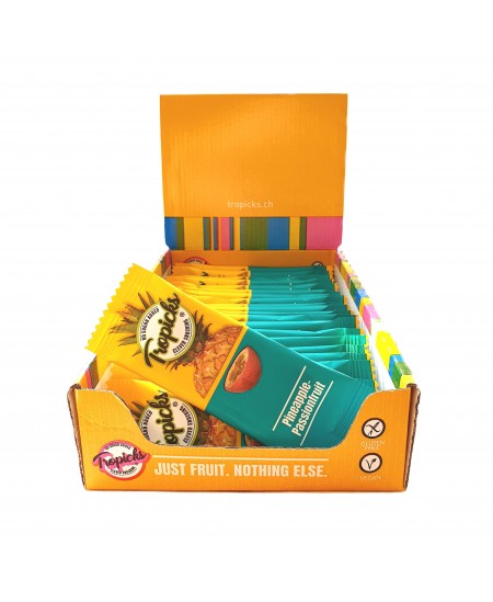 Looduslik kuivatatud ananassi-passioonivilja batsik ilma suhkruta TROPICKS, 20 g