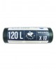 Prügikotid SKUBIS STRONG, 120 liitrit, 10 tk rullis, 30 µm, must