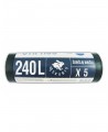 Prügikotid SKUBIS STRONG, 240 liitrit, 5 tk rullis, 40 µm, must