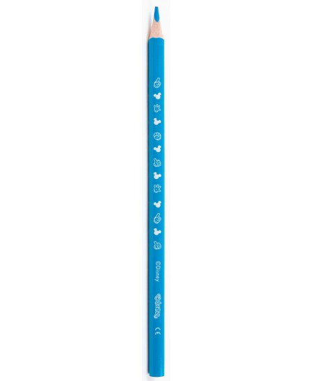 Värvilised pliiatsid COLORINO Disney „Miki Hiir, kolmnurksed, teritajaga, 12 värvi