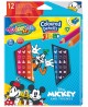 Värvilised pliiatsid COLORINO Disney „Miki Hiir JUMBO, kolmnurksed, teritajaga, 12 värvi