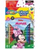 Värvilised pliiatsid COLORINO Disney „Minni-Hiir, kolmnurksed, teritajaga, 12 värvi