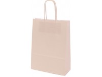 Dovanų maišelis linijuotas, 25x18x8 cm, baltas